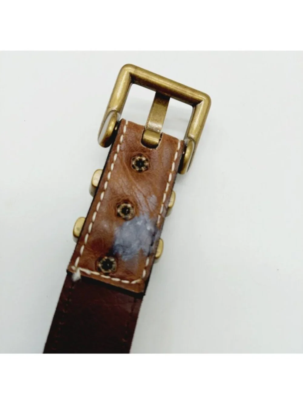 Lizwear Belt Brown Size 10 Brass Toned Hardware Read